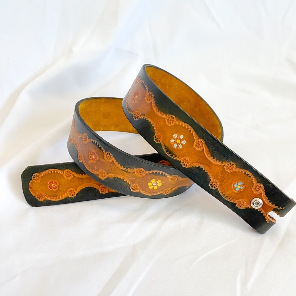 Handcrafted Leather Belt - Black and Brown